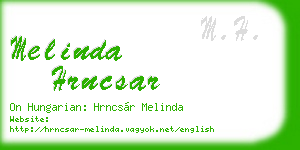 melinda hrncsar business card